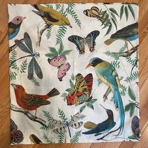 Pottery Barn Fauna Bird 100% Cotton Shower Curtain EUC